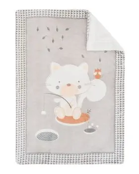 KikkaBoo-ს ახალშობილის პლედი Super soft baby blanket with sherpa 80/110 Polar Fisher Grey