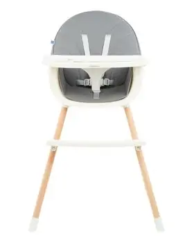 KikkaBoo Nutri Grey Wood საკვები სკამ-მაგიდა, 2 image