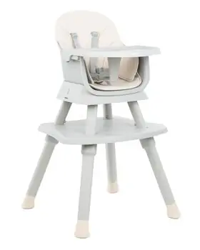 KikkaBoo 6in1 Eat N Play Beige საკვები სკამ-მაგიდა