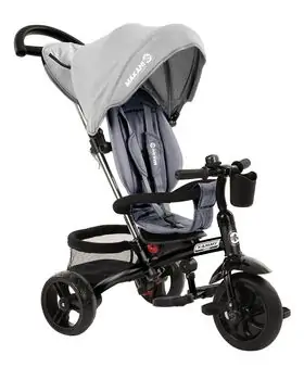 Makani Xammy Light Grey სამ თვლიანი ველო-ეტლი