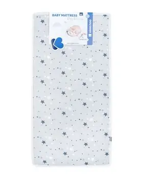 KikkaBoo Mattress DayDream 60x120x10cm Stars Grey ბამბის მატრასი, 3 image