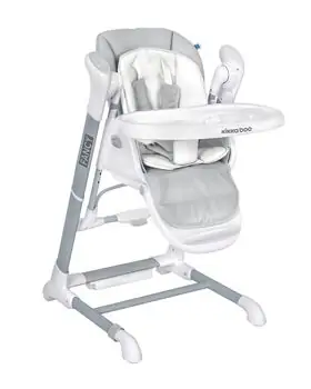 KikkaBoo Chair and Swing 2 in 1 Fancy Grey მრავალფუნქციური შეზლონგი & სკამ-მაგიდა