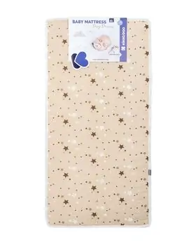 KikkaBoo Mattress DayDream 60x120x10cm Stars Beige ბამბის მატრასი, 3 image