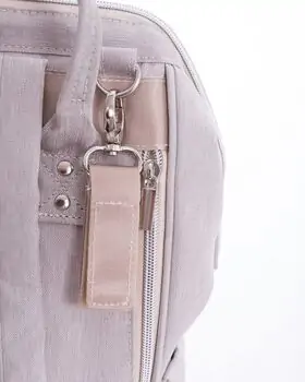 KikkaBoo-ს დედის ჩანთა Mama bag Siena Light Grey, 4 image