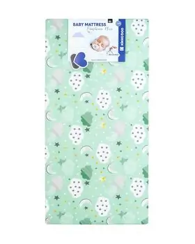 KikkaBoo Mattress Fantasia Plus 60x120x6cm Clouds Mint ბამბის მატრასი, 2 image