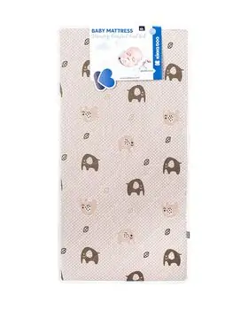 KikkaBoo Mattress Memory Comfort Elephants Green  60х120х12cm მატრასი ბამბის ზედაპირით, 2 image