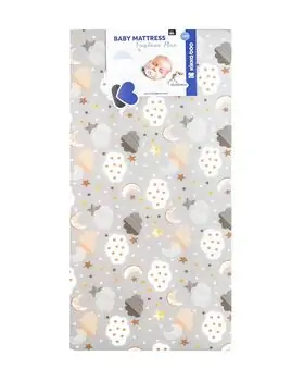 KikkaBoo Mattress Fantasia Plus 60x120x8cm Clouds Grey ბამბის მატრასი, 2 image