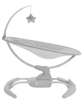 Kikkaboo Electrical Side-To-Side Swing Spinny Grey - საბავშვო ელექტრო შეზლონგი, 5 image