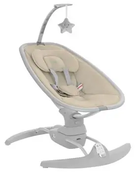 Kikkaboo Electrical Side-To-Side Swing Spinny Beige - საბავშვო ელექტრო შეზლონგი