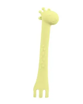KikkaBoo Silicone spoon Giraffe Yellow ჩვილის სილიკონის კოვზი, 2 image