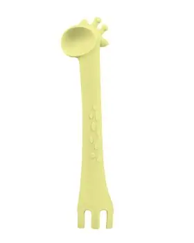 KikkaBoo Silicone spoon Giraffe Yellow ჩვილის სილიკონის კოვზი