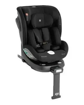 KikkaBoo i-Twist i-SIZE Black - მანქანის სავარძელი (ქარსითი)