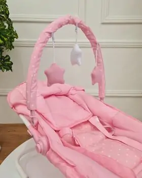 Baby Bouncer Star Pink საბავშვო  შეზლონგი, 3 image
