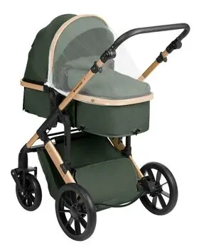 KikkaBoo Darling 3 In 1 Army Green 2024 With I-Size Car Seat საბავშვო ეტლის კომპლექტი, 8 image