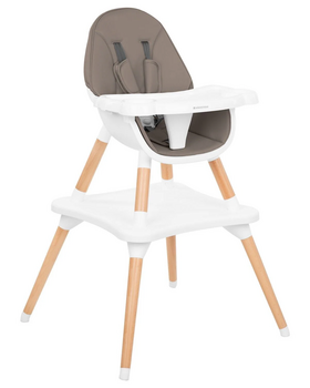 KikkaBoo Multi 3in1 Dark Beige საკვები სკამ-მაგიდა
