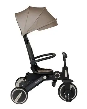 Kikkaboo Tricycle 7in1 Trix Beige სამ თვლიანი ველო-ეტლი, 7 image