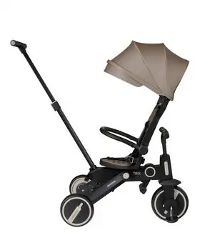 Kikkaboo Tricycle 7in1 Trix Beige სამ თვლიანი ველო-ეტლი, 4 image
