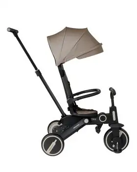 Kikkaboo Tricycle 7in1 Trix Beige სამ თვლიანი ველო-ეტლი, 5 image