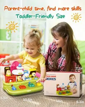 Baby Yard Farm Animals Pop Up Toy - განსავითარებელი სათამაშო, 5 image