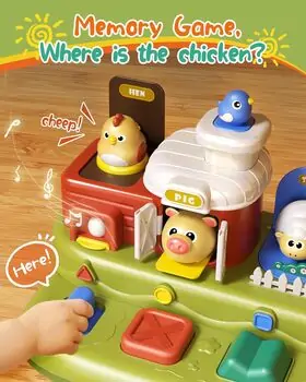 Baby Yard Farm Animals Pop Up Toy - განსავითარებელი სათამაშო, 6 image