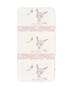 KikkaBoo Mattress Fantasia 60x120x9cm Pink Bunny ბამბის მატრასი, 2 image
