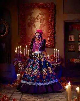 Barbie HBY09 2022 Día De Muertos Doll - სათამაშო ბარბის თოჯინა, 2 image