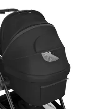 KikkaBoo Modena 4in1 With Carrycot Black საბავშვო ეტლის კომპლექტი + საჩუქარი პორტატული საწოლი, 12 image