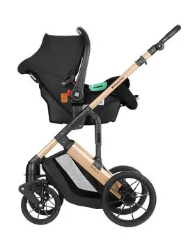 KikkaBoo Darling Black 3in1 2024 With I-Size Car Seat  საბავშვო ეტლის კომპლექტი + საჩუქარი პორტატული საწოლი, 11 image
