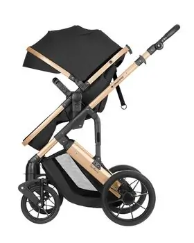 KikkaBoo Darling Black 3in1 2024 With I-Size Car Seat  საბავშვო ეტლის კომპლექტი + საჩუქარი პორტატული საწოლი, 6 image