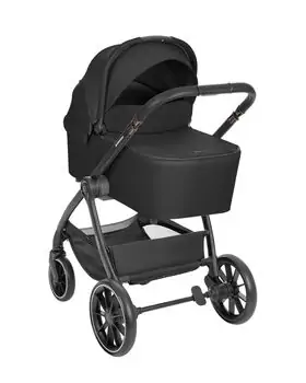 KikkaBoo Modena 4in1 With Carrycot Black საბავშვო ეტლის კომპლექტი + საჩუქარი პორტატული საწოლი, 4 image