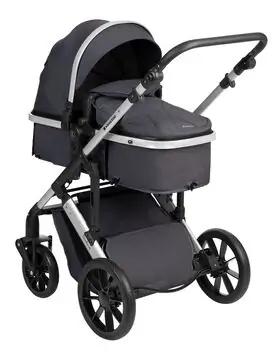 KikkaBoo Darling Dark Grey 3in1 2024 With I-Size Car Seat  საბავშვო ეტლის კომპლექტი + საჩუქარი პორტატული საწოლი, 7 image