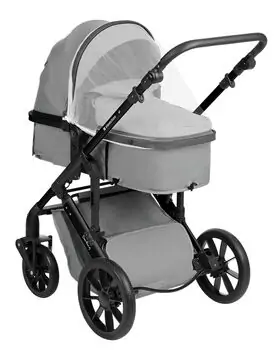 KikkaBoo Darling Light Grey 3in1 2024 With I-Size Car Seat  საბავშვო ეტლის კომპლექტი + საჩუქარი პორტატული საწოლი, 11 image