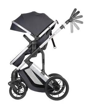 KikkaBoo Darling Dark Grey 3in1 2024 With I-Size Car Seat  საბავშვო ეტლის კომპლექტი + საჩუქარი პორტატული საწოლი, 5 image