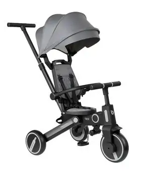Kikkaboo Tricycle 7in1 Trix Grey სამ თვლიანი ველო-ეტლი, 2 image