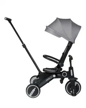 Kikkaboo Tricycle 7in1 Trix Grey სამ თვლიანი ველო-ეტლი, 4 image
