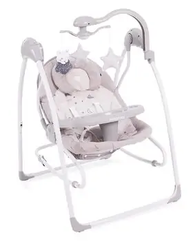 KikkaBoo Mia Stella Grey საბავშვო ელექტრო შეზლონგი