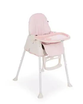 KikkaBoo Creamy 2in1 Pink საკვები სკამ-მაგიდა