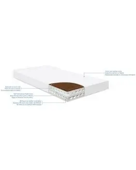 KikkaBoo Mattress CocoCraft Premium Elephants Green 60x120x15cm მატრასი ბამბის ზედაპირით და ქოქოსის შიგთავსით, 3 image
