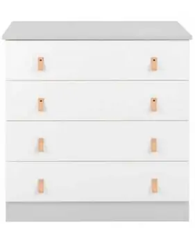 KikkaBoo Chipboard Dresser Elon Grey ახალშობილის გამოსაცვლელი კომოდი