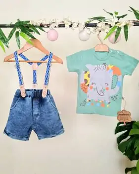 Short And Shirt Set Little Elephant საბავშვო კომბინიზონი