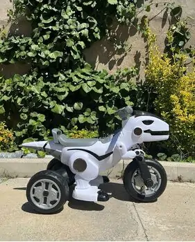 Dinosaur Moto For Kids White საბავშვო ელექტრო მოტოციკლი, 2 image