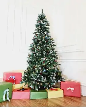 Christmas Tree With Pine Cones And Berries საახალწლო ნაძვის ხე დათოვლილი ბოლოებით გირჩით და კენკრით 210 სმ (OT748)