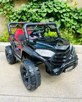 Buggy Black - ელექტრო მანქანა ტყავის სავარძლით