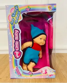 TOY DOLL WITH CARRIER სათამაშო თოჯინა კალათით, 5 image