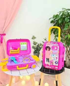 Dede 03486 BARBIE BEAUTY SET LUGGAGE საბავშვო ტრილიაჟი