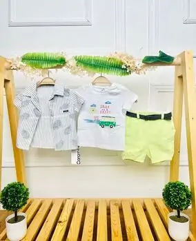 Caramell 3 In 1 Set Smile And Be Happy Blue საბავშვო ტანსაცმლის ნაკრები