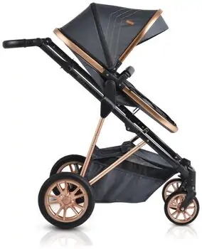 Cangaroo Midas 3in1 Black საბავშვო ტრანსფორმერი ეტლის კომპლქტი, 7 image