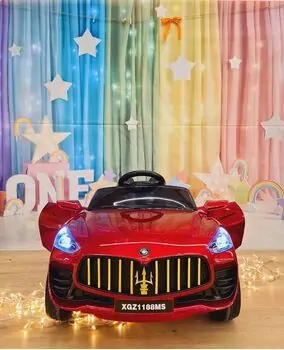 Maserati Super Car Painting Red - ელექტრო მანქანა ტყავის სავარძლით და კაუჩუკის საბურავებით, 2 image