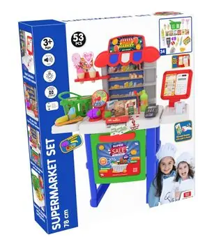 Supermarket Cashier Set with Fruit Mix - სათამაშო დახლ-მაღაზია, 3 image
