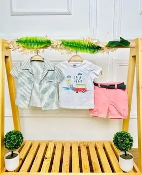 Caramell 3 In 1 Set Smile And Be Happy Green საბავშვო ტანსაცმლის ნაკრები